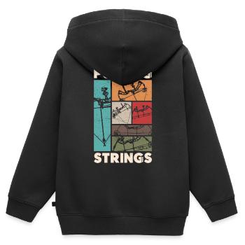 Archery Bow Archer Vintage Retro - Kinder Premium Organic Zip Hoodie - Schwarz - Hinten - AI Model Kid Male (0cm)
