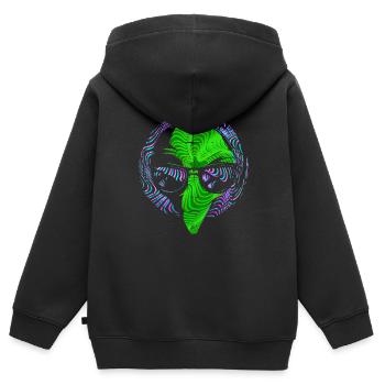 Alien Geschenk Außerirdische Ufo Area 51 Sci-fi - Kinder Premium Organic Zip Hoodie - Schwarz - Hinten - AI Model Kid Male (0cm)