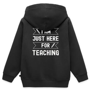 Teacher School Teacher Gift Class Primary School - Kids Premium Organic Zip-up Hoodie - black - Back - AI Model Kid Male (0cm)