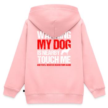 Deutscher Schäferhund Polizeihund Polizei Hund - Kinder Premium Organic Zip Hoodie - Rosa - Hinten - AI Model Kid Female (0cm)