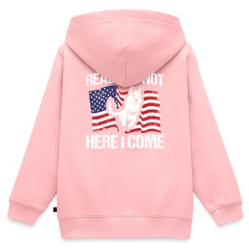 Deutscher Schäferhund Polizeihund Polizei Hund - Kinder Premium Organic Zip Hoodie - Rosa - Hinten - AI Model Kid Female (0cm)