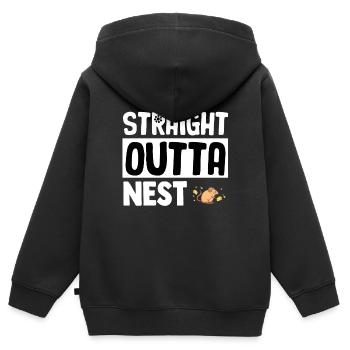 Souris Souris Cadeau Rat Rongeur Souris Souris Lousemaus - Sweat Premium à capuche zippé enfant bio - noir - Dos - AI Model Kid Male (0cm)