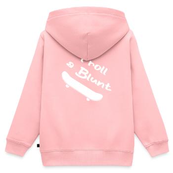 Skater Skateboard Cadeau Halfpipe Sk8 Ollie - Sweat Premium à capuche zippé enfant bio - rose - Dos - AI Model Kid Female (0cm)