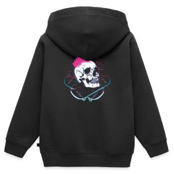 Skater Skateboard Geschenk Halfpipe Sk8 Ollie - Kinder Premium Organic Zip Hoodie - Schwarz - Hinten - AI Model Kid Male (0cm)
