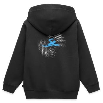Nager - Sweat Premium à capuche zippé enfant bio - noir - Dos - AI Model Kid Male (0cm)