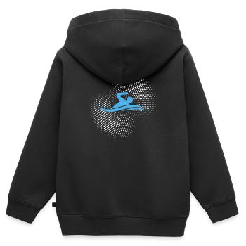 Nager - Sweat Premium à capuche zippé enfant bio - noir - Dos - AI Model Kid Male (0cm)