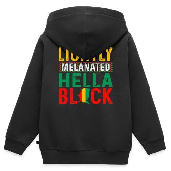 Black History Month Black History American - Kinder Premium Organic Zip Hoodie - Schwarz - Hinten - AI Model Kid Male (0cm)
