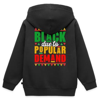 Black History Month Black History American - Kinder Premium Organic Zip Hoodie - Schwarz - Hinten - AI Model Kid Male (0cm)