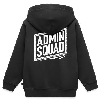 Directeur adjoint, École d’administration - Sweat Premium à capuche zippé enfant bio - noir - Dos - AI Model Kid Male (0cm)