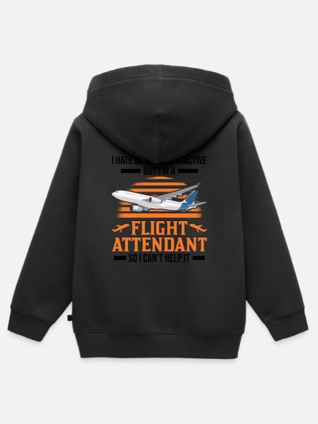 Flugbegleiter Geschenk Flugbegleiterin - Kinder Premium Organic Zip Hoodie -