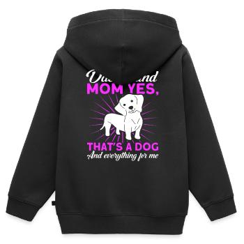 Dackel Dackel Dackel Mama Dackel Haustier - Kinder Premium Organic Zip Hoodie - Schwarz - Hinten - AI Model Kid Male (0cm)
