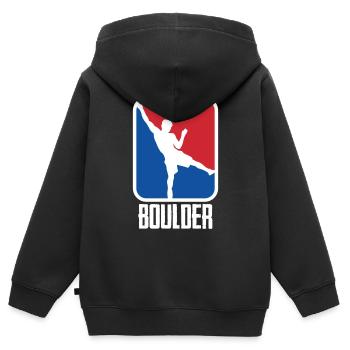 Escalade escalade Escalade Escalade Montagnes - Sweat Premium à capuche zippé enfant bio - noir - Dos - AI Model Kid Male (0cm)