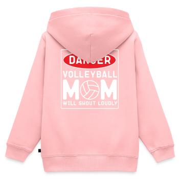 Volleyball Player Team Mom Mother - Kids Premium Organic Zip-up Hoodie - rose - Back - AI Model Kid Female (0cm)
