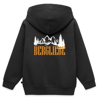 Wandern Alpen Berg Outdoor Natur - Kinder Premium Organic Zip Hoodie - Schwarz - Hinten - AI Model Kid Male (0cm)