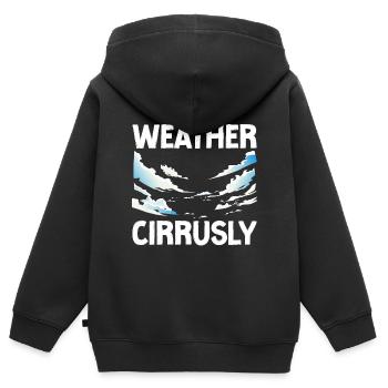 Météorologue Prévisions météorologiques - Sweat Premium à capuche zippé enfant bio - noir - Dos - AI Model Kid Male (0cm)