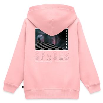 Anemoiacore Aesthetic Border Space Weirdcore - Kids Premium Organic Zip-up Hoodie - rose - Back - AI Model Kid Female (0cm)