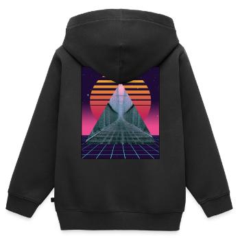 Anemoiacore Aesthetic Border Space Weirdcore - Kids Premium Organic Zip-up Hoodie - black - Back - AI Model Kid Male (0cm)