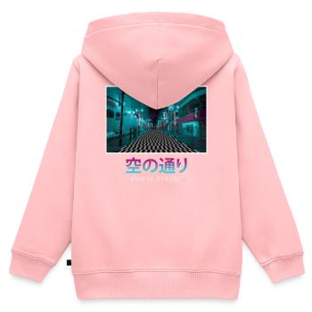 Anemoiacore Aesthetic Border Space Weirdcore - Kids Premium Organic Zip-up Hoodie - rose - Back - AI Model Kid Female (0cm)
