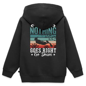 Apnée Apnée Plongée Cadeau d’apnée - Sweat Premium à capuche zippé enfant bio - noir - Dos - AI Model Kid Male (0cm)