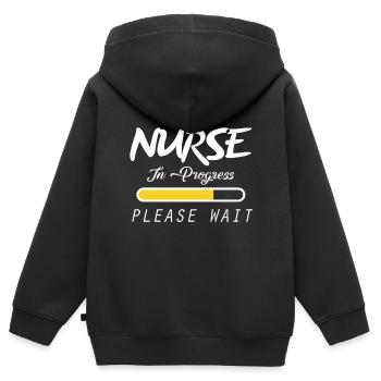 Nurse comes hospital accident doctor - Kids Premium Organic Zip-up Hoodie - black - Back - AI Model Kid Male (0cm)