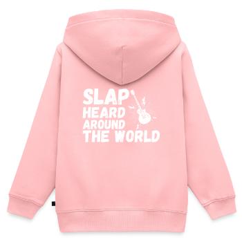 Gitarre Rocken Musik Rocker Gitarrist Band Gig - Kinder Premium Organic Zip Hoodie - Rosa - Hinten - AI Model Kid Female (0cm)