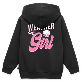 Météorologue Prévisions météorologiques - Sweat Premium à capuche zippé enfant bio - noir - Dos - AI Model Kid Male (0cm)