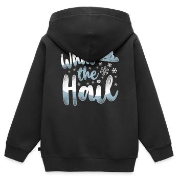 Météorologue Prévisions météorologiques - Sweat Premium à capuche zippé enfant bio - noir - Dos - AI Model Kid Male (0cm)