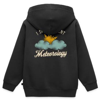 Météorologue Prévisions météorologiques - Sweat Premium à capuche zippé enfant bio - noir - Dos - AI Model Kid Male (0cm)