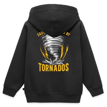 Storm Chaser Hurricane Meteorology - Kinder Premium Organic Zip Hoodie - Schwarz - Hinten - AI Model Kid Male (0cm)