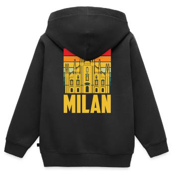Mailänder Dom in Mailand Italien Domkirche - Kinder Premium Organic Zip Hoodie - Schwarz - Hinten - AI Model Kid Male (0cm)