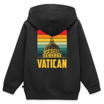 Leadership de l’Église du Vatican Italie Rome - Sweat Premium à capuche zippé enfant bio - noir - Dos - AI Model Kid Male (0cm)