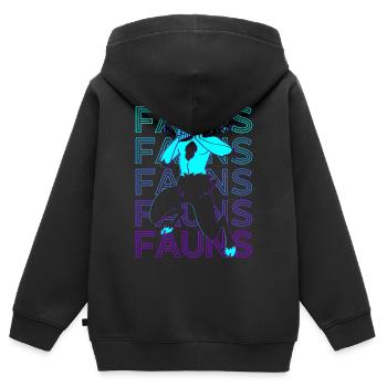 Faune Satyre Faune Mythologie grecque antique Ret - Sweat Premium à capuche zippé enfant bio - noir - Dos - AI Model Kid Male (0cm)