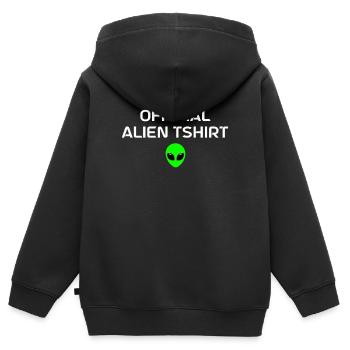 Alien Geschenk Außerirdische Ufo Area 51 Sci-fi - Kinder Premium Organic Zip Hoodie - Schwarz - Hinten - AI Model Kid Male (0cm)