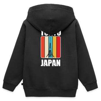 Tokyo Japan Tourist Asien - Kinder Premium Organic Zip Hoodie - Schwarz - Hinten - AI Model Kid Male (0cm)