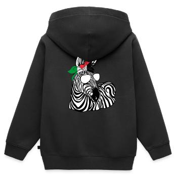 Palästina Geschenk Free Palestine Gaza Streifen - Kinder Premium Organic Zip Hoodie - Schwarz - Hinten - AI Model Kid Male (0cm)
