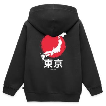 Japanisch Asien Tourist Tokyo Japan - Kinder Premium Organic Zip Hoodie - Schwarz - Hinten - AI Model Kid Male (0cm)