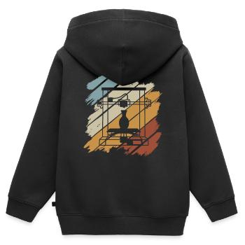 Imprimante 3D Machine d’impression Technologie Technologie Hobby - Sweat Premium à capuche zippé enfant bio - noir - Dos - AI Model Kid Male (0cm)