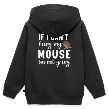 Maus Tshirt Mäuschen Herren Kinder Damen - Kinder Premium Organic Zip Hoodie - Schwarz - Hinten - AI Model Kid Male (0cm)