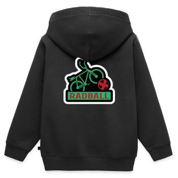 Radball Radballspieler Radballrad Radball - Kinder Premium Organic Zip Hoodie - Schwarz - Hinten - AI Model Kid Male (0cm)