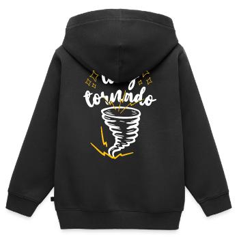 Storm Chaser Hurricane Meteorology - Kinder Premium Organic Zip Hoodie - Schwarz - Hinten - AI Model Kid Male (0cm)