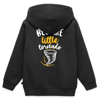 Storm Chaser Hurricane Meteorology - Kinder Premium Organic Zip Hoodie - Schwarz - Hinten - AI Model Kid Male (0cm)