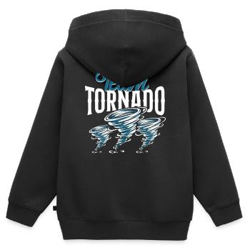 Storm Chaser Hurricane Meteorology - Kinder Premium Organic Zip Hoodie - Schwarz - Hinten - AI Model Kid Male (0cm)