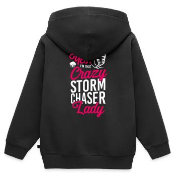 Storm Chaser Hurricane Meteorology - Kinder Premium Organic Zip Hoodie - Schwarz - Hinten - AI Model Kid Male (0cm)