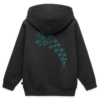 Sterne Mintgrünes Design - Kinder Premium Organic Zip Hoodie - Schwarz - Hinten - AI Model Kid Male (0cm)