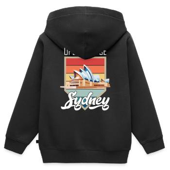 Orchestre de l’Opéra de Sydney Outback Australia - Sweat Premium à capuche zippé enfant bio - noir - Dos - AI Model Kid Male (0cm)