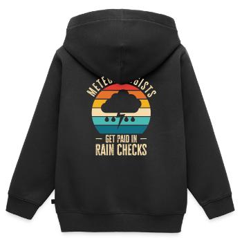 Storm Hunter Tornados Storm Chaser Cadeau - Sweat Premium à capuche zippé enfant bio - noir - Dos - AI Model Kid Male (0cm)