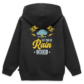 Storm Hunter Tornados Storm Chaser Cadeau - Sweat Premium à capuche zippé enfant bio - noir - Dos - AI Model Kid Male (0cm)