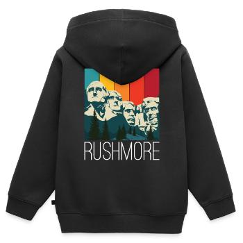 Rushmore Dakota US Präsidenten Denkmal - Kinder Premium Organic Zip Hoodie - Schwarz - Hinten - AI Model Kid Male (0cm)