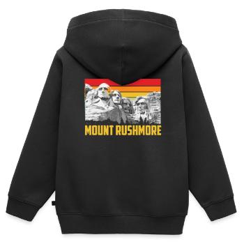 Mount Rushmore South Dakota Lincoln Memorial - Kids Premium Organic Zip-up Hoodie - black - Back - AI Model Kid Male (0cm)