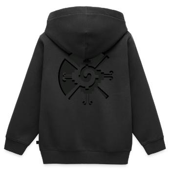 Hunab Ku Ometeotl Azteken Yucatec Maya Maya Inka - Kinder Premium Organic Zip Hoodie - Schwarz - Hinten - AI Model Kid Male (0cm)
